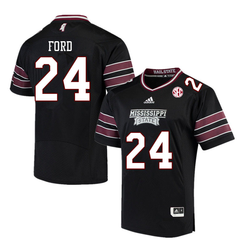Men #24 Scoobie Ford Mississippi State Bulldogs College Football Jerseys Sale-Black - Click Image to Close